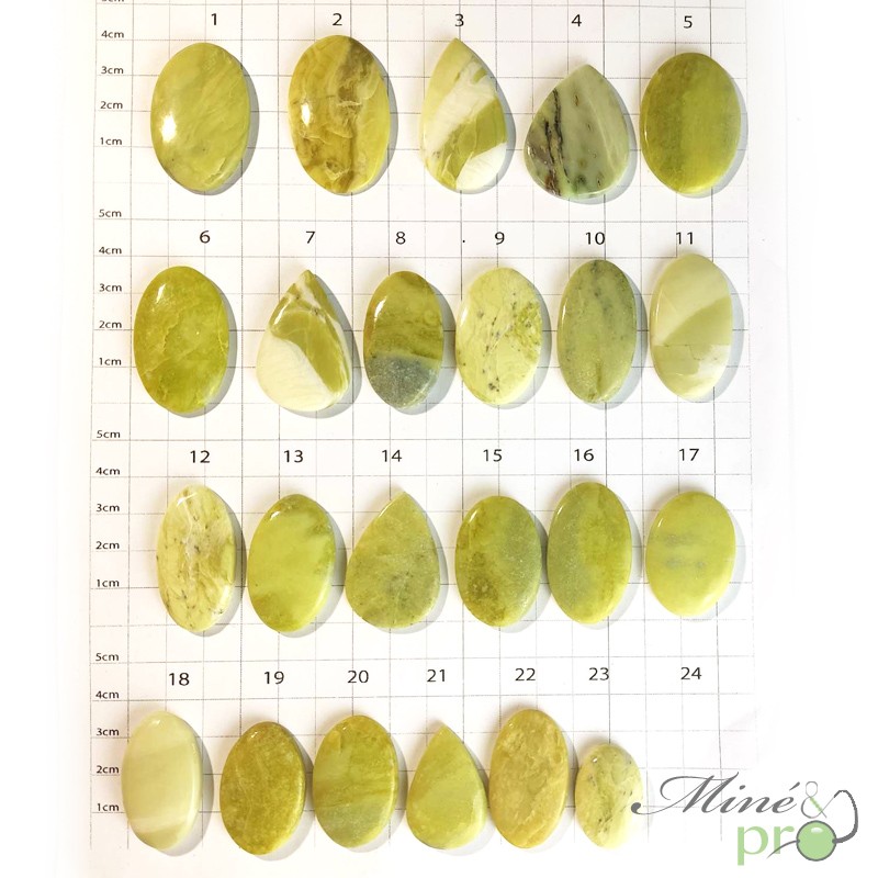 Opale verte - cabochons