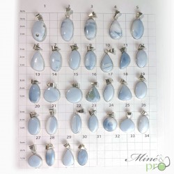 Opale bleue - pendentifs cerclés