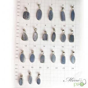 Cyanite disthène - pendentifs cerclés