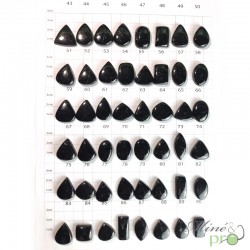 Tourmaline noire - cabochons perces - grossiste de cabochons en pierre naturelle