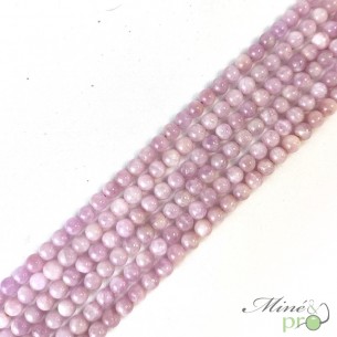 Kunzite AA en perles rondes 6mm - fil complet