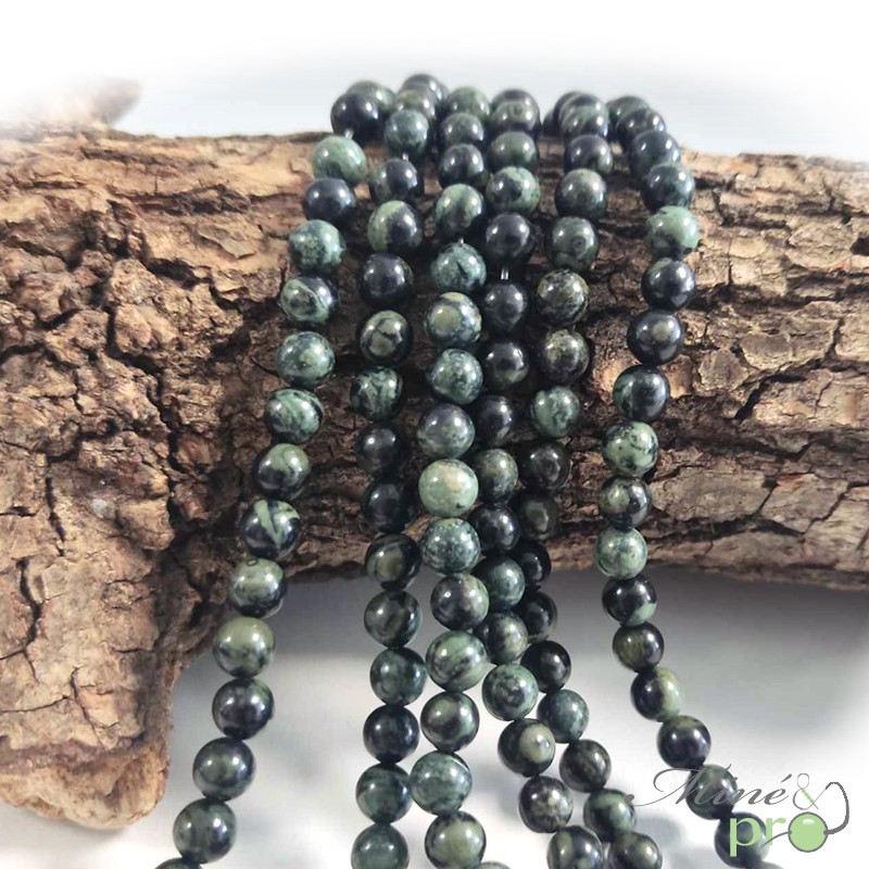 Jaspe Kambaba A en perles rondes 6mm - fil complet
