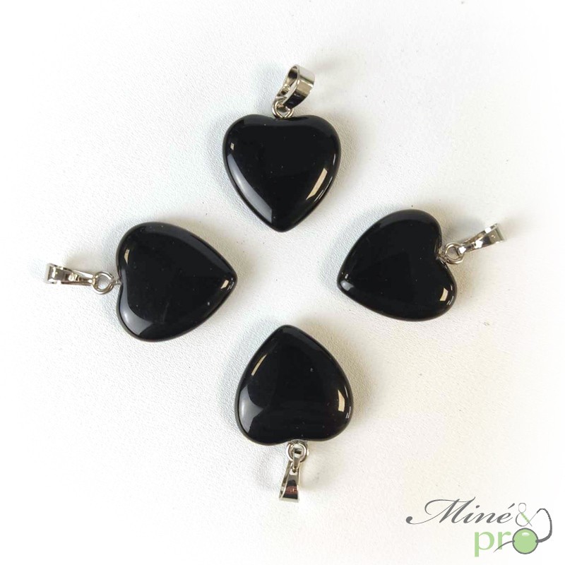 Onyx - pendentif en forme de coeur