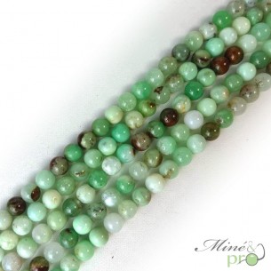 Chrysoprase en perles rondes 8mm - fil complet