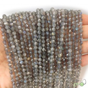 Labradorite en perles facettées 4mm - fil complet
