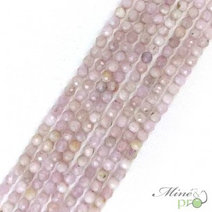 Kunzite en perles facettées 4mm - fil complet