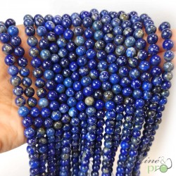 Lapis lazuli A en perles rondes 6mm - fil complet