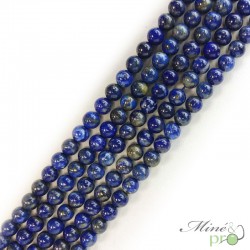 Lapis lazuli A en perles rondes 8mm - fil complet
