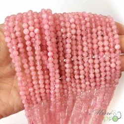 Quartz rose en perles facettées 4mm - fil complet