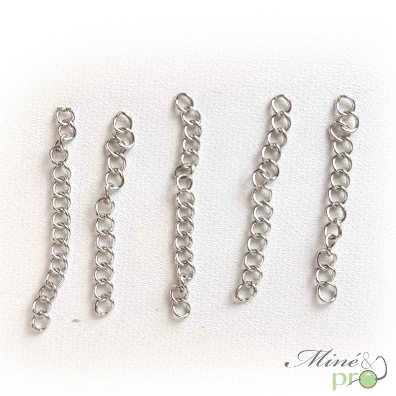 Lot De 9 Rallonges De Chaîne Pour Collier Et Bracelet – Acier Inoxydable – Or Rose, Argent, Or