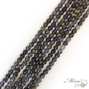 Iolite en perles rondes 6mm - fil complet