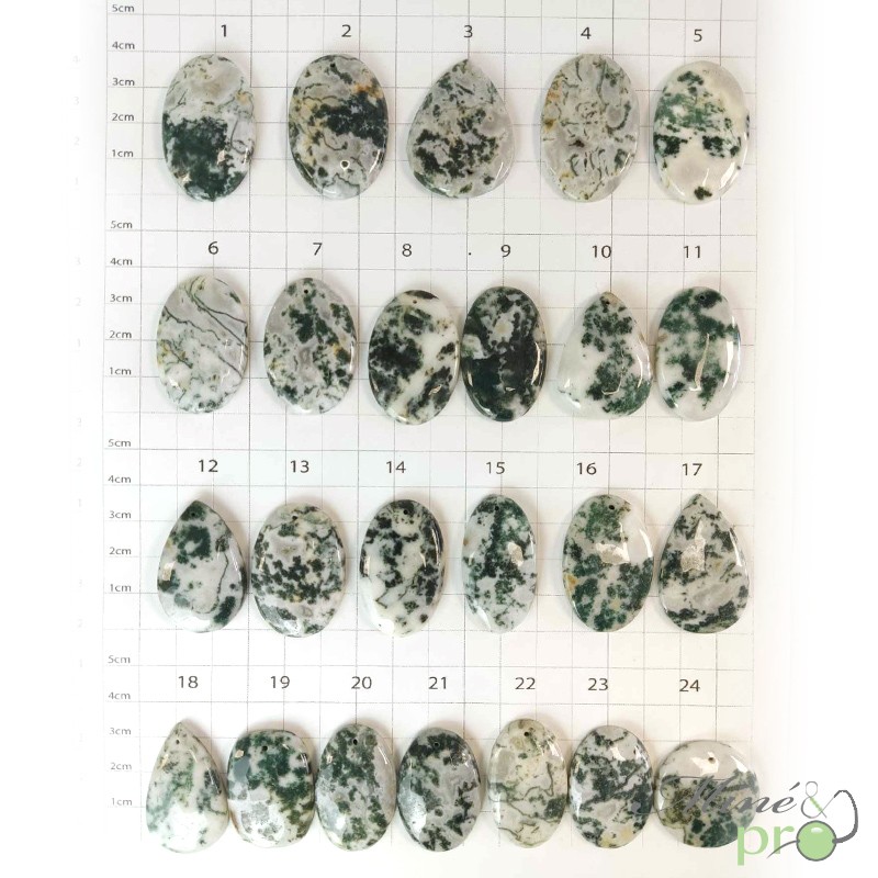 Agate arbre - cabochons percés - grossiste en cabochons bouches du rhone Agate arbre - cabochons percés - grossiste en cabochons bouches du rhone