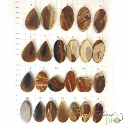 Bois fossile - cabochons