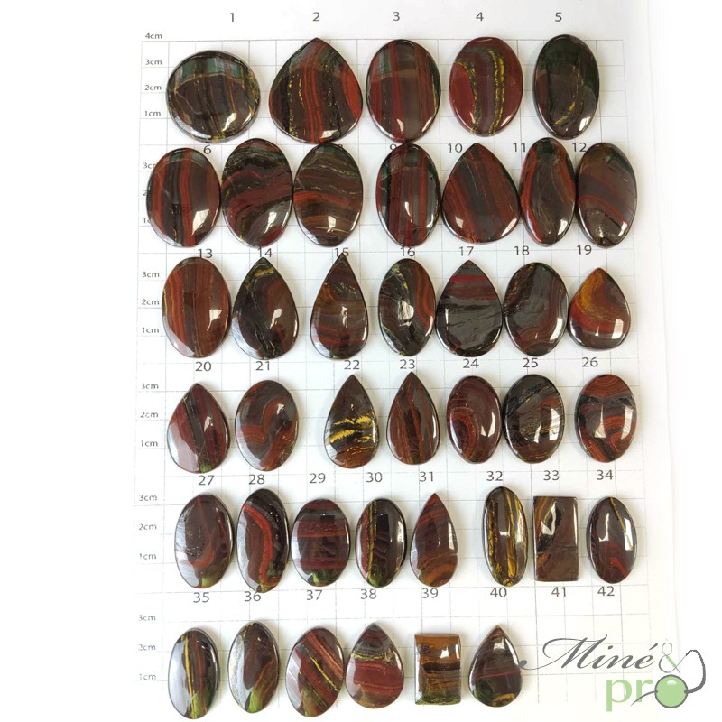 Oeil de fer - cabochon - grossiste cabochons en pierre naturelle