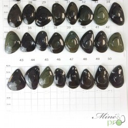 Obsidienne Oeil Céleste - cabochons percés - grossiste de cabochons en pierre naturelle  Bouches du Rhone
