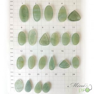 Aigue marine - Cabochons percés