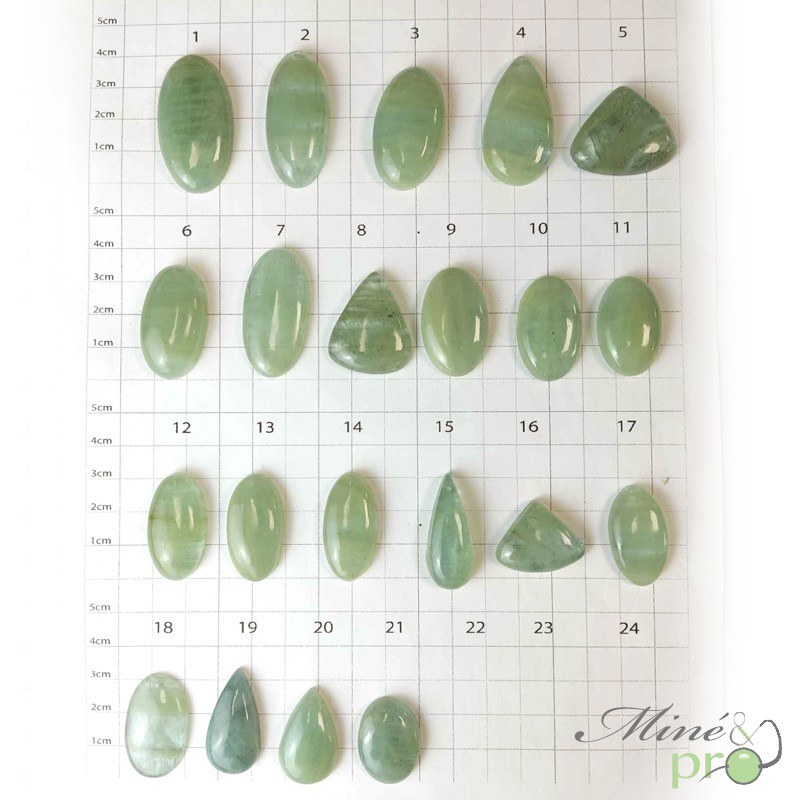 Aigue marine - Cabochons percés Aigue marine - Cabochons percés