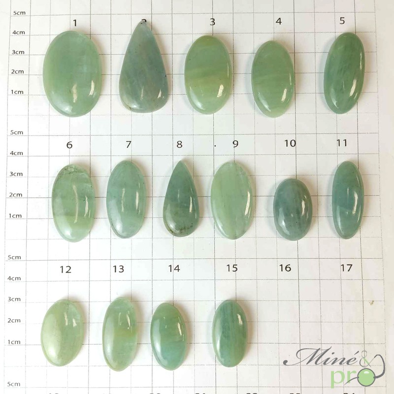 Aigue marine - Cabochons Aigue marine - Cabochons