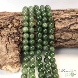 Jade nephrite A en perles rondes 8mm - fil complet