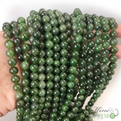 Jade nephrite A en perles rondes 8mm - fil complet