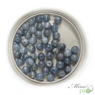 Cyanite disthène en perles rondes 6mm- lot de 10