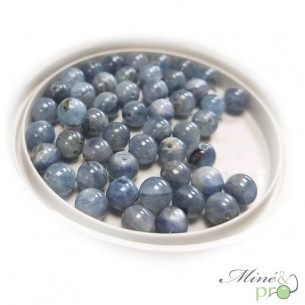 Cyanite disthène en perles rondes 6mm- lot de 10