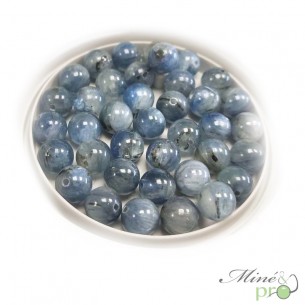 Cyanite disthène en perles rondes 8mm- lot de 10