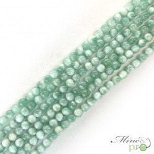 Angelite verte A en perles rondes 6mm - fil complet