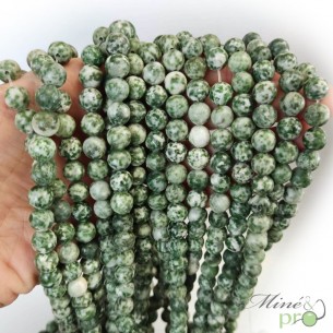 Agate arbre  en perles rondes 8mm - fil complet