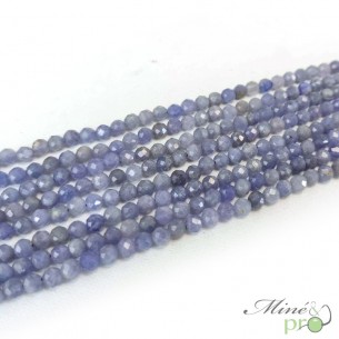 Tanzanite en perles facettées 4mm - fil complet