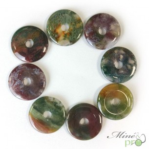 Agate mousse - donut 3cm - grossiste en pierres naturelles