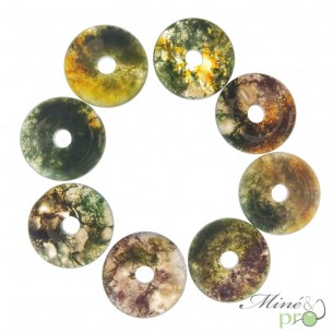 Agate mousse - donut 3cm - grossiste en pierres naturelles