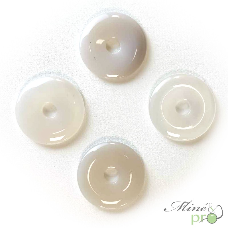 Agate blanche - donut 3cm Agate blanche - donut 3cm