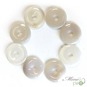 Agate blanche - donut 3cm