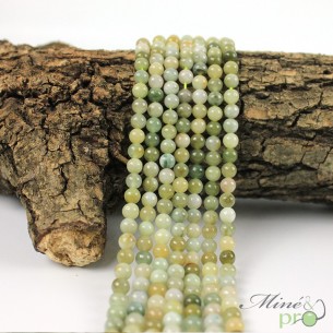 Jadeite en perles rondes 6mm - fil complet
