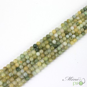 Jadeite en perles rondes 6mm - fil complet