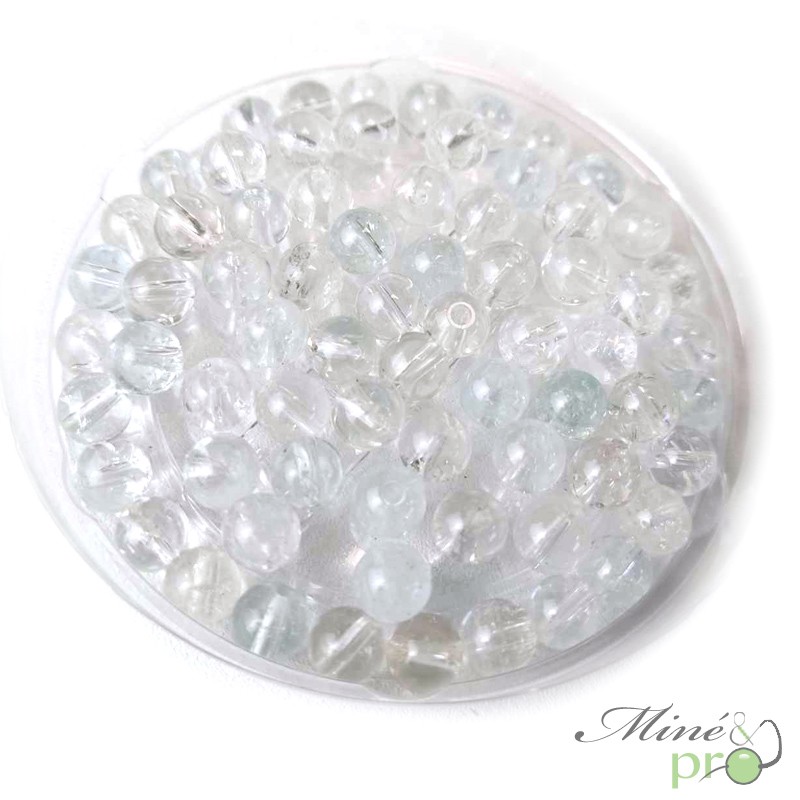 Topaze A en perles rondes 6mm - lot de 10 Topaze A en perles rondes 6mm - lot de 10