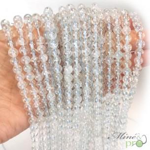 Topaze A en perles rondes 6mm - fil complet