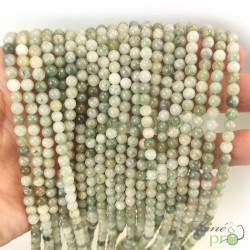 Jade de Birmanie A en perles rondes 4mm - fil complet