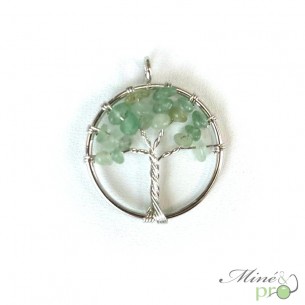 Pendentif arbre de vie en Aventurine verte - 3cm