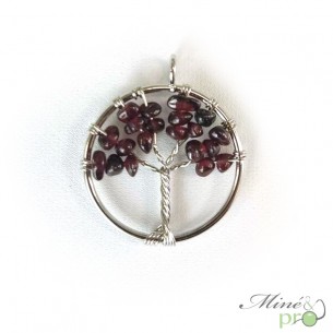 Pendentif arbre de vie en Grenat - 3cm