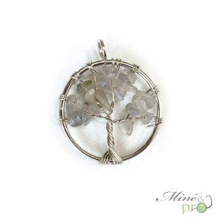 Pendentif arbre de vie en Labradorite - 3cm