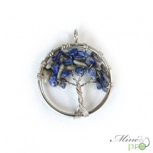 Pendentif arbre de vie en Lapis lazuli - 3cm