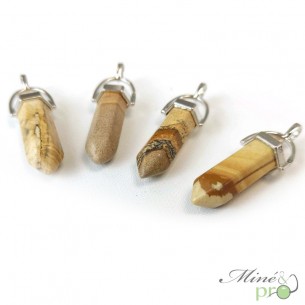 Jaspe paysage - pendentif pointe 3cm