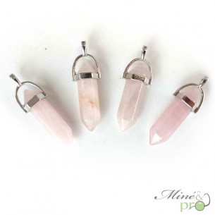 Quartz rose - pendentif pointe 3cm