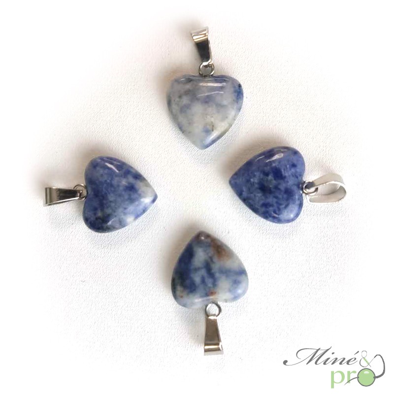 Sodalite - pendentif en forme de coeur 1,5cm