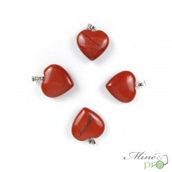 Jaspe rouge - pendentif en forme de coeur 1,5cm