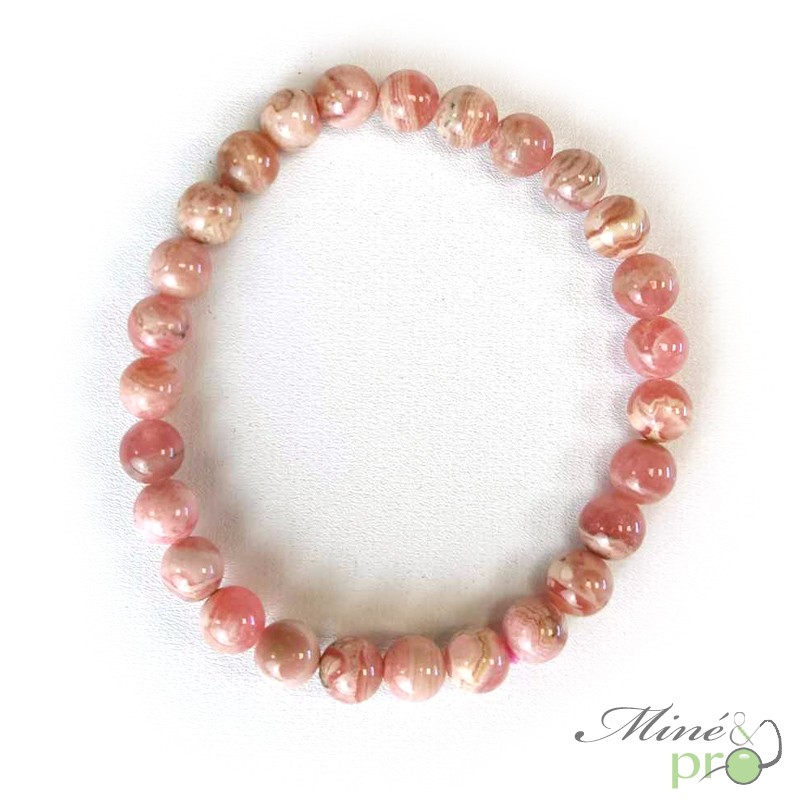 Bracelet Rhodochrosite A en perles 7mm