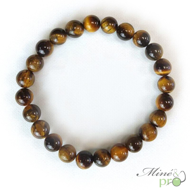 Bracelet Oeil de tigre en perles 8mm Bracelet Oeil de tigre en perles 8mm