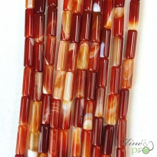 Cornaline en tube 13mm - fil complet